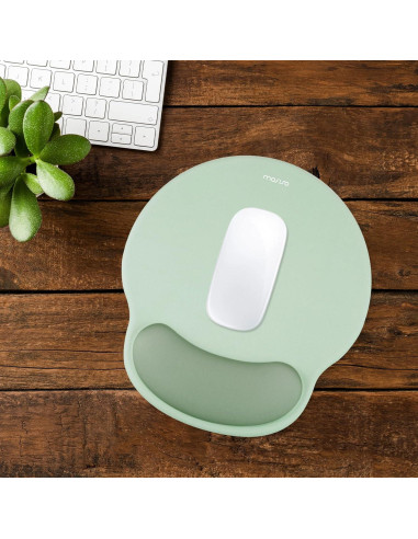 Almohadilla Ergonómica para Mouse MOSISO Verde Antiguo 24.5x22cm