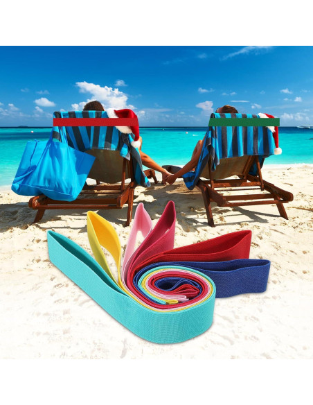 Bandas para Toallas PATIKIL - 3 Clips Estirables 80x3.8cm Rojo