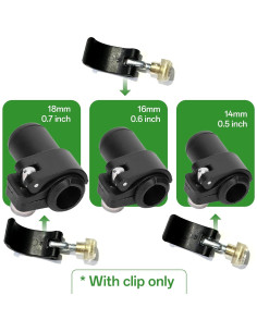 Abrazaderas de Poste IIUIKOO - 6 Bloqueos Externos 14mm-18mm 2