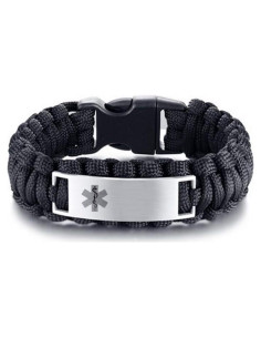 Pulsera de Alerta Médica LiFashion LF de Acero Inoxidable 23cm