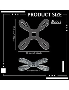 BENECREAT 36 Bobinas de Hilo Acrílico Transparente 4x4cm 2