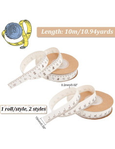Cinta Métrica de Algodón PH PandaHall 10m 2 Estilos para Coser 2