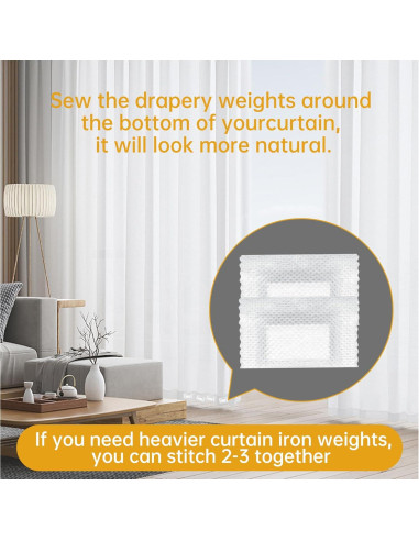 32 Pesas de Hierro para Cortinas LAIPART 12g - Accesorios de Oficina