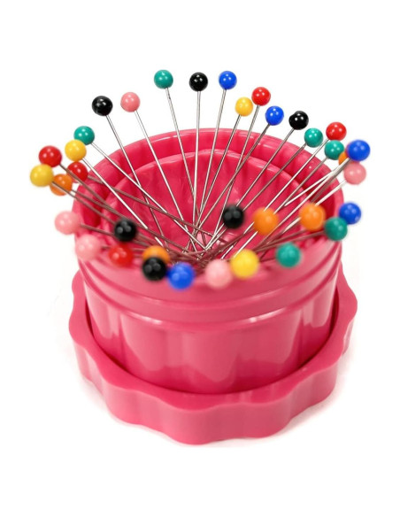 Taza Magnética para Alfileres Gypsy Quilter Fucsia 100 Alfileres