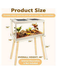 Tanque Reptil Prolee 24 Galones Roble 61x41x102 cm 2