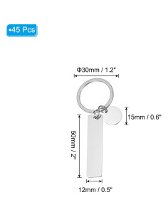 Etiquetas Metálicas Grabables PATIKIL 20 Pcs Acero Inoxidable 2