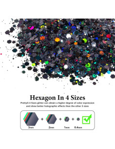 Purpurina en Polvo PrettyG 57g Holográfica para Manualidades 2