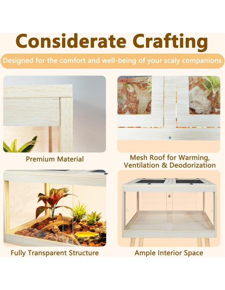 Tanque Reptil Prolee 24 Galones Roble 61x41x102 cm