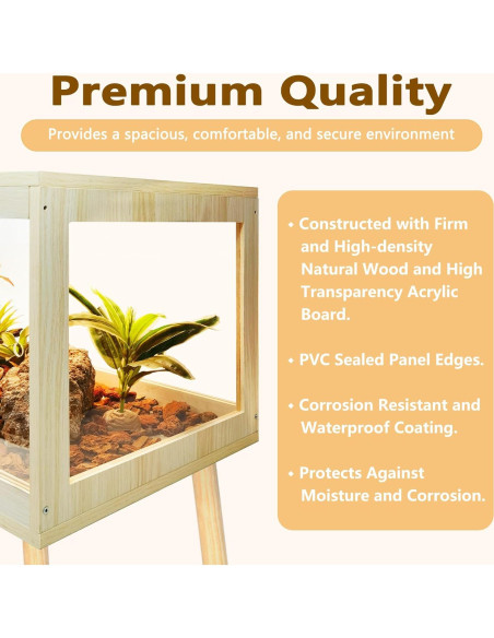 Tanque Reptil Prolee 24 Galones Roble 61x41x102 cm