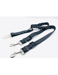 Cinturón de Seguridad para Perros Wvkzuc Ajustable Nylon Negro 2