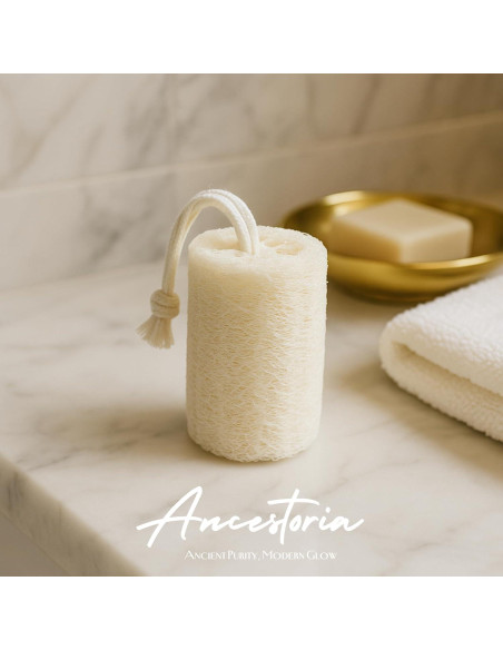 Esponja Exfoliante Corporal Natural Loofah Ancestoria - Paquete de 3