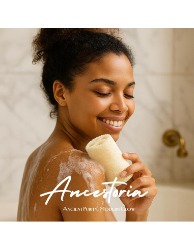 Esponja Exfoliante Corporal Natural Loofah Ancestoria - Paquete de 3