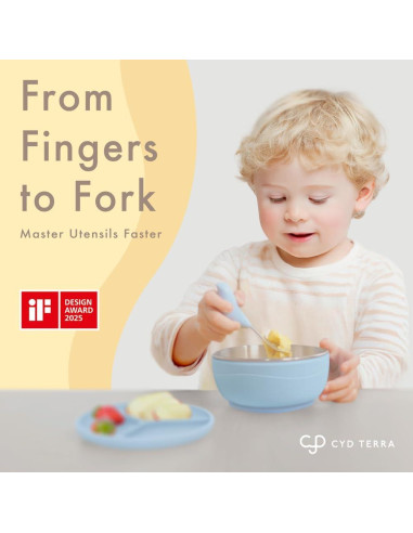 Set de Cubiertos Ergonómicos CYD TERRA para Niños 1-3 Años