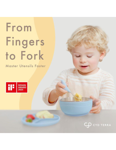 Set de Cubiertos Ergonómicos CYD TERRA para Niños 1-3 Años Set de Cubiertos Ergonómicos CYD TERRA para Niños 1-3 Años