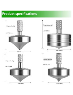 Trompo Mini de Acero Inoxidable CHEETOP - 4 Estilos, Alivio Estrés 2
