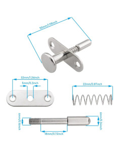 Cierres de Émbolo WHYHKJ 2pcs 50mm Acero Inoxidable con Tornillos 2