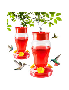 Comedero para Colibríes HOHOM 2 Paquete 0.47 L Rojo Colgante