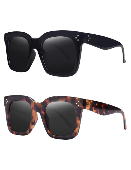 Gafas de sol cuadradas retro UV400 para mujeres - 2 colores