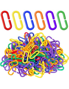 Enlaces de Cadena Plástica SunGrow para Aves y Juguetes 200 Pcs 2