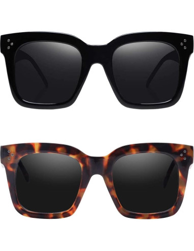 Gafas de sol cuadradas retro UV400 para mujeres - 2 colores