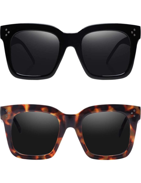 Gafas de sol cuadradas retro UV400 para mujeres - 2 colores