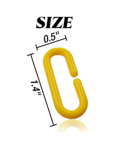 RONYOUNG 620PCS Clips en C de Plástico Multicolor para Juguetes 2