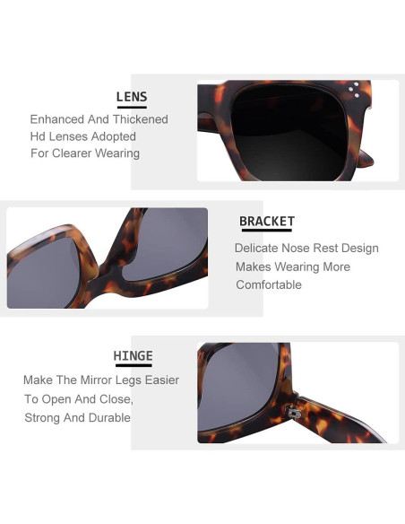 Gafas de sol cuadradas retro UV400 para mujeres - 2 colores