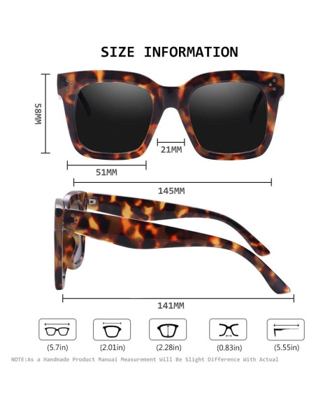 Gafas de sol cuadradas retro UV400 para mujeres - 2 colores