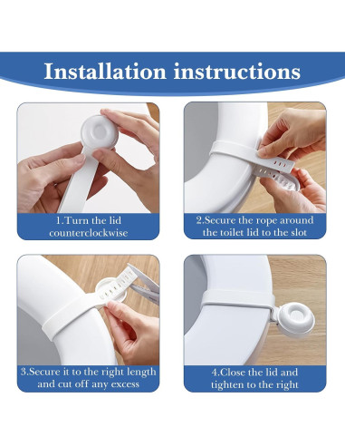 Elevador de Tapa de Inodoro Linkidea 3 Pcs Silicona Blanco