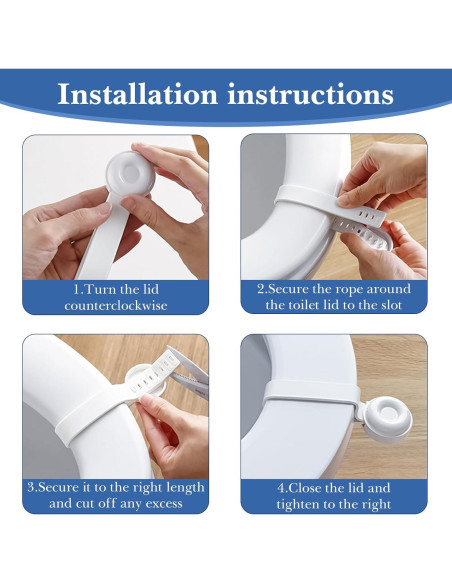 Elevador de Tapa de Inodoro Linkidea 3 Pcs Silicona Blanco