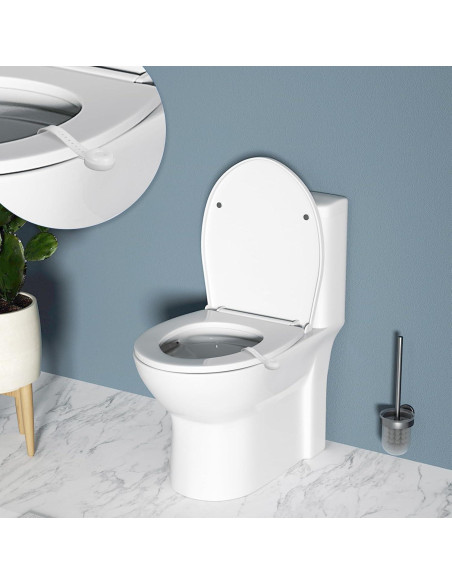 Elevador de Tapa de Inodoro Linkidea 3 Pcs Silicona Blanco