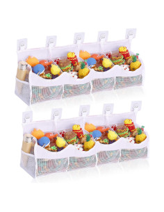 Bolsa de Almacenamiento de Juguetes de Baño Maahongh 2 Pcs 4 Compartimentos