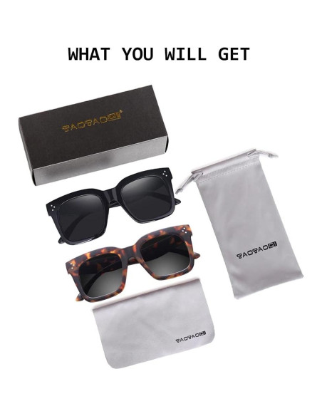 Gafas de sol cuadradas retro UV400 para mujeres - 2 colores