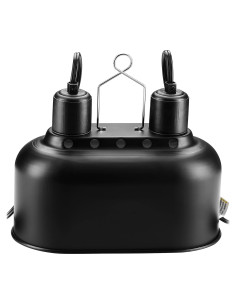 Lámpara de Reptil Doble Simple Deluxe 100W Negro