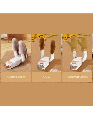 Secador de Zapatos Eléctrico Jectse con Temporizador y Estante Plegable