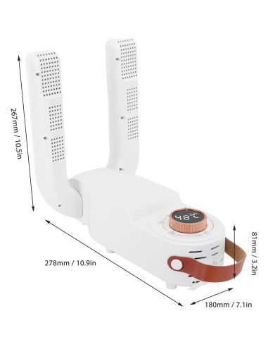 Secador de Zapatos Eléctrico Jectse con Temporizador y Estante Plegable
