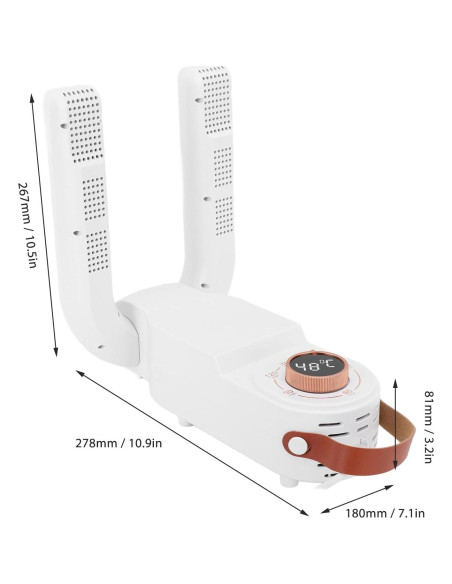 Secador de Zapatos Eléctrico Jectse con Temporizador y Estante Plegable