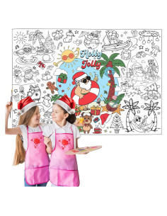 Póster para Colorear PHOGARY Navidad de Verano 110x80cm