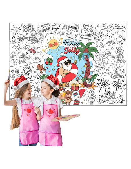 Póster para Colorear PHOGARY Navidad de Verano 110x80cm