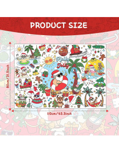 Póster para Colorear PHOGARY Navidad de Verano 110x80cm 2