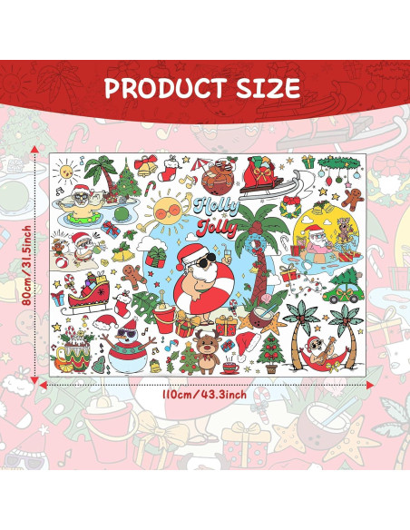 Póster para Colorear PHOGARY Navidad de Verano 110x80cm