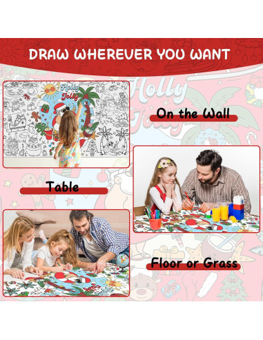 Póster para Colorear PHOGARY Navidad de Verano 110x80cm