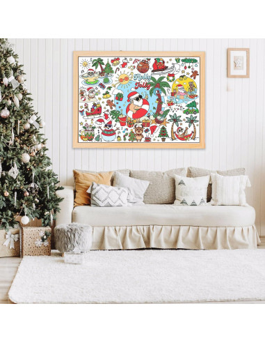 Póster para Colorear PHOGARY Navidad de Verano 110x80cm