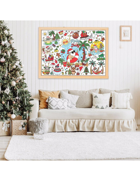 Póster para Colorear PHOGARY Navidad de Verano 110x80cm