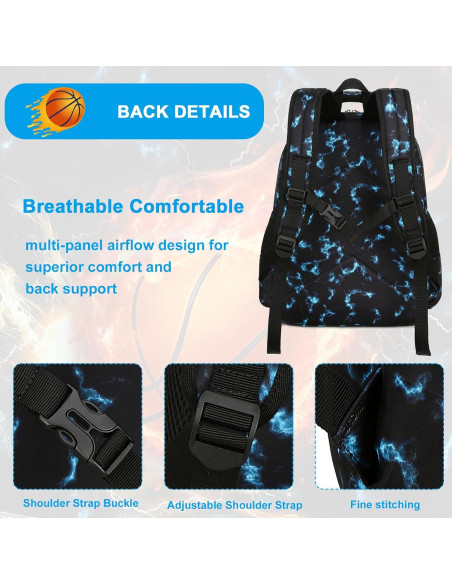 Mochila Escolar LEDAOU para Niños con Caja de Almuerzo 39.62 cm Mochila Escolar LEDAOU para Niños con Caja de Almuerzo 39.62 cm