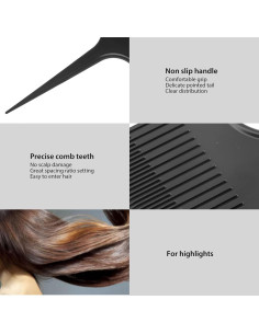 Peine para Mechas y Balayage YUYTE, Ergonomico y Portátil 2