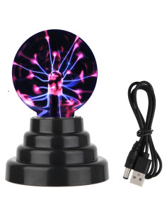 Lámpara de Plasma Mágica Gresus 3" Interactiva Táctil USB/Batería