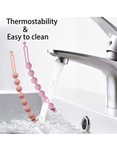 Clip de Chupete de Silicona 2-en-1 Pack de 2 Lila y Naranja