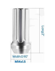 Tuercas de Rueda ECCPP 14x1.5mm 32 Piezas Cromadas 2