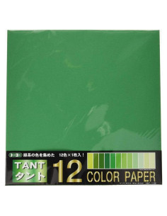 Papel de Origami Toyo 068304 Verde 35x35 cm - Paquete de 12